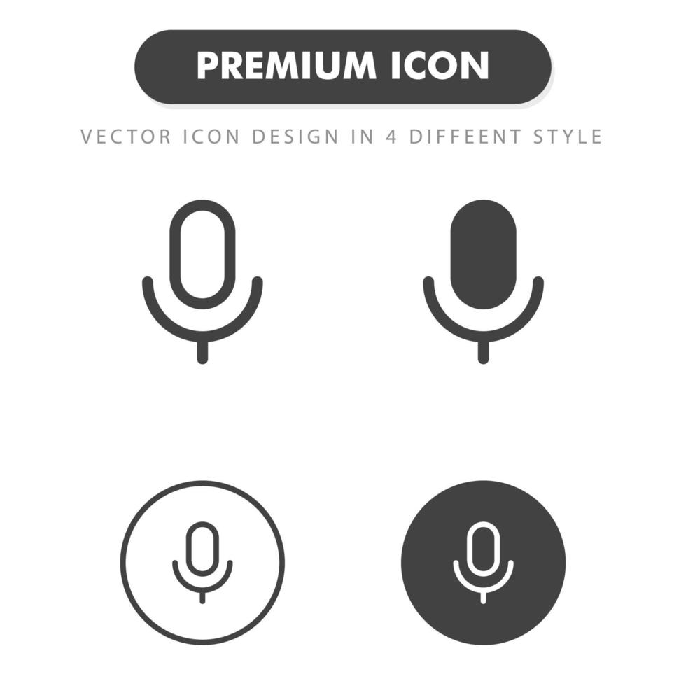 Mikrofonsymbol lokalisiert auf weißem Hintergrund. für Ihr Website-Design, Logo, App, UI. Vektorgrafiken Illustration und bearbeitbarer Strich. eps 10. vektor