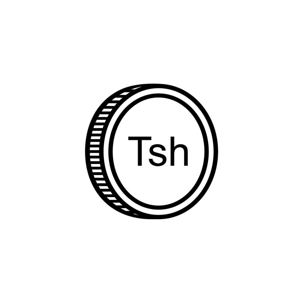 tanzania valuta symbol, tanzanian shilling ikon, tzs tecken. vektor illustration