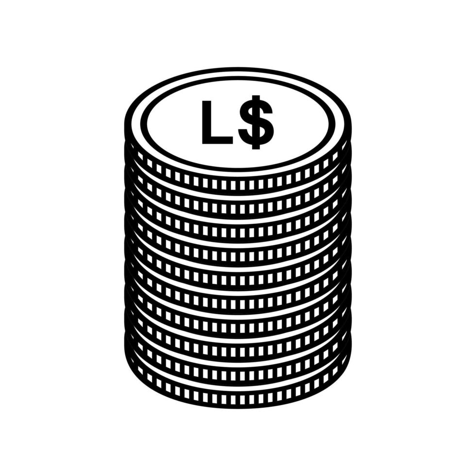 Liberia Währung Symbol, Liberianer Dollar Symbol, lrd unterzeichnen. Vektor Illustration