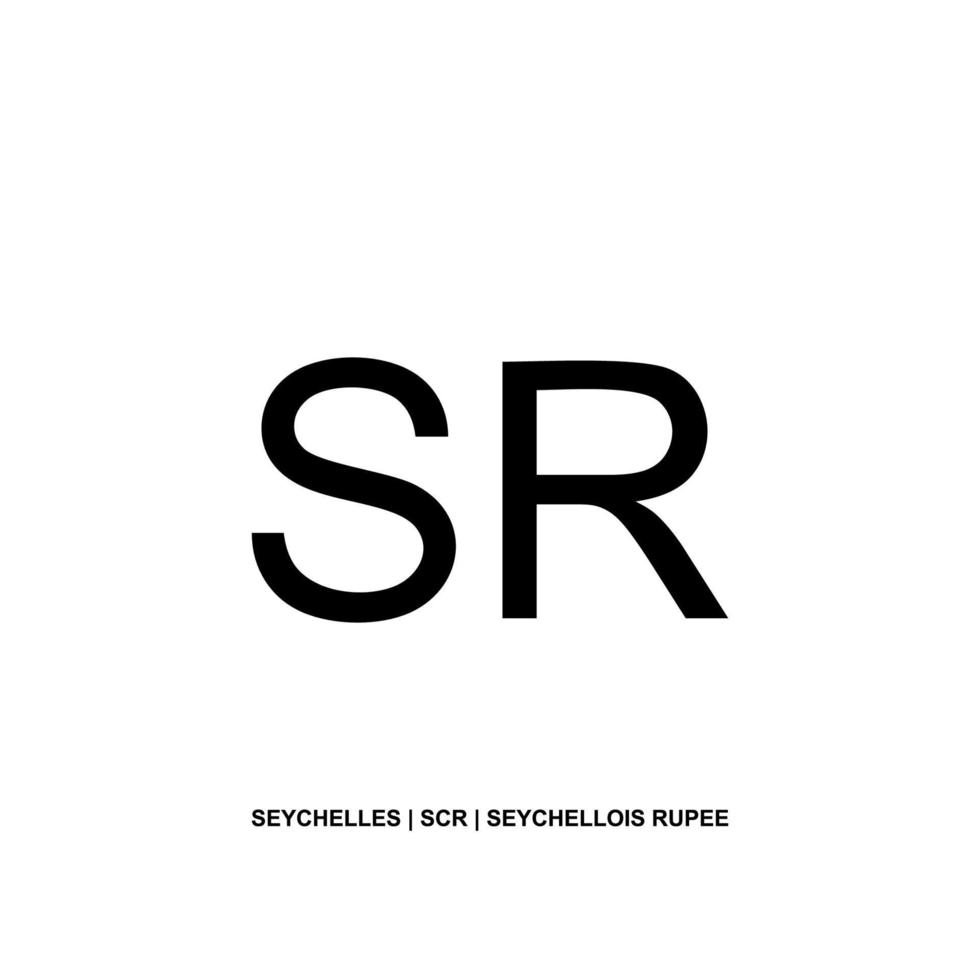 Seychellen Währung Symbol, Seychellen Rupie Symbol, scr unterzeichnen. Vektor Illustration