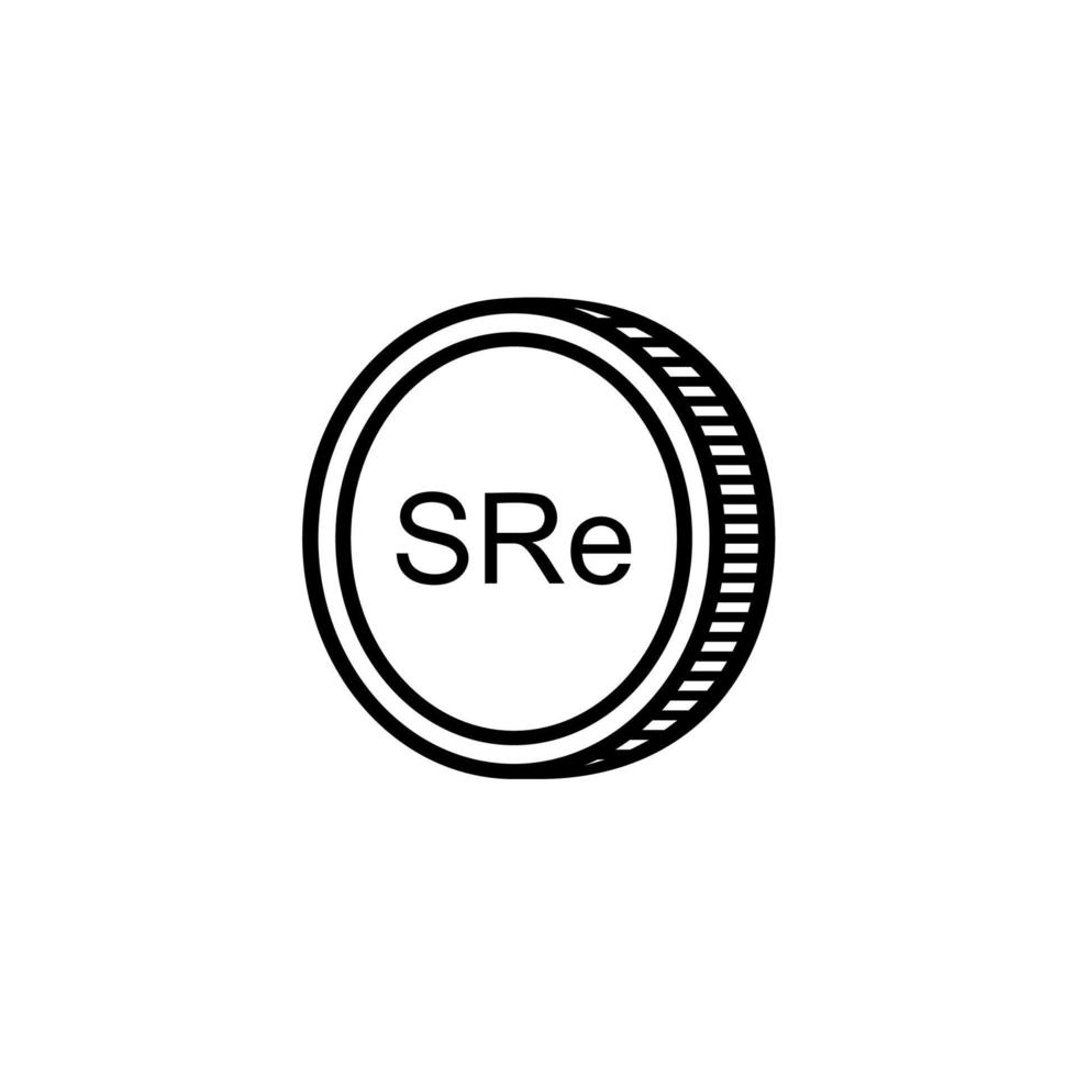 Seychellen Währung Symbol, Seychellen Rupie Symbol, scr unterzeichnen. Vektor Illustration