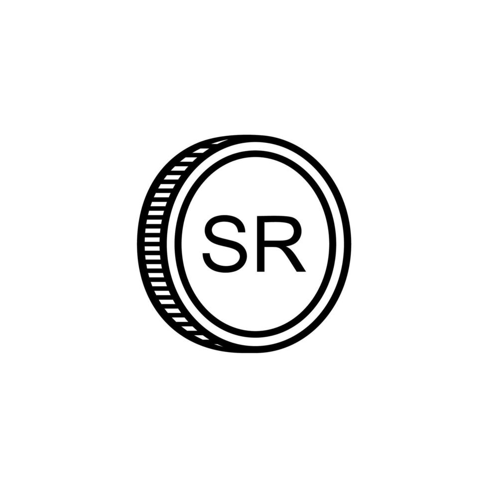 Seychellerna valuta symbol, seychellois rupee ikon, scr tecken. vektor illustration