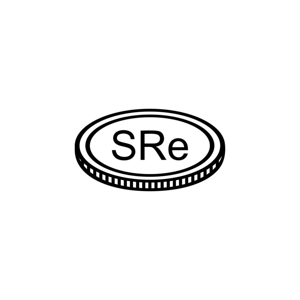 Seychellen Währung Symbol, Seychellen Rupie Symbol, scr unterzeichnen. Vektor Illustration