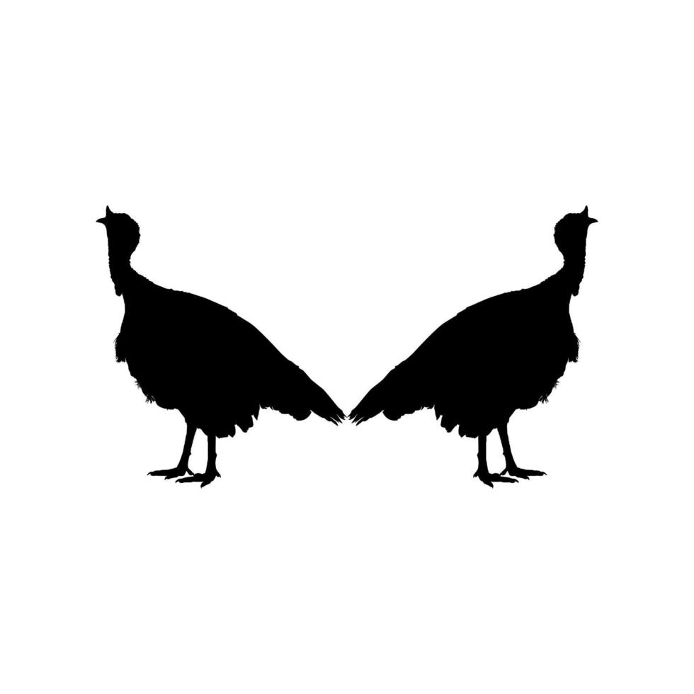 Kalkon silhuett för konst illustration, piktogram eller grafisk design element. de Kalkon är en stor fågel i de släkte meleagris. vektor illustration
