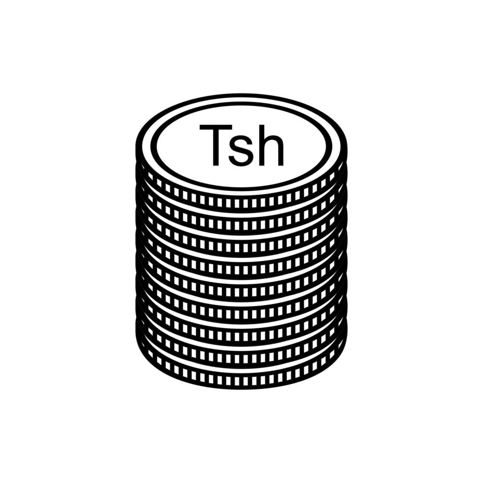 tanzania valuta symbol, tanzanian shilling ikon, tzs tecken. vektor illustration