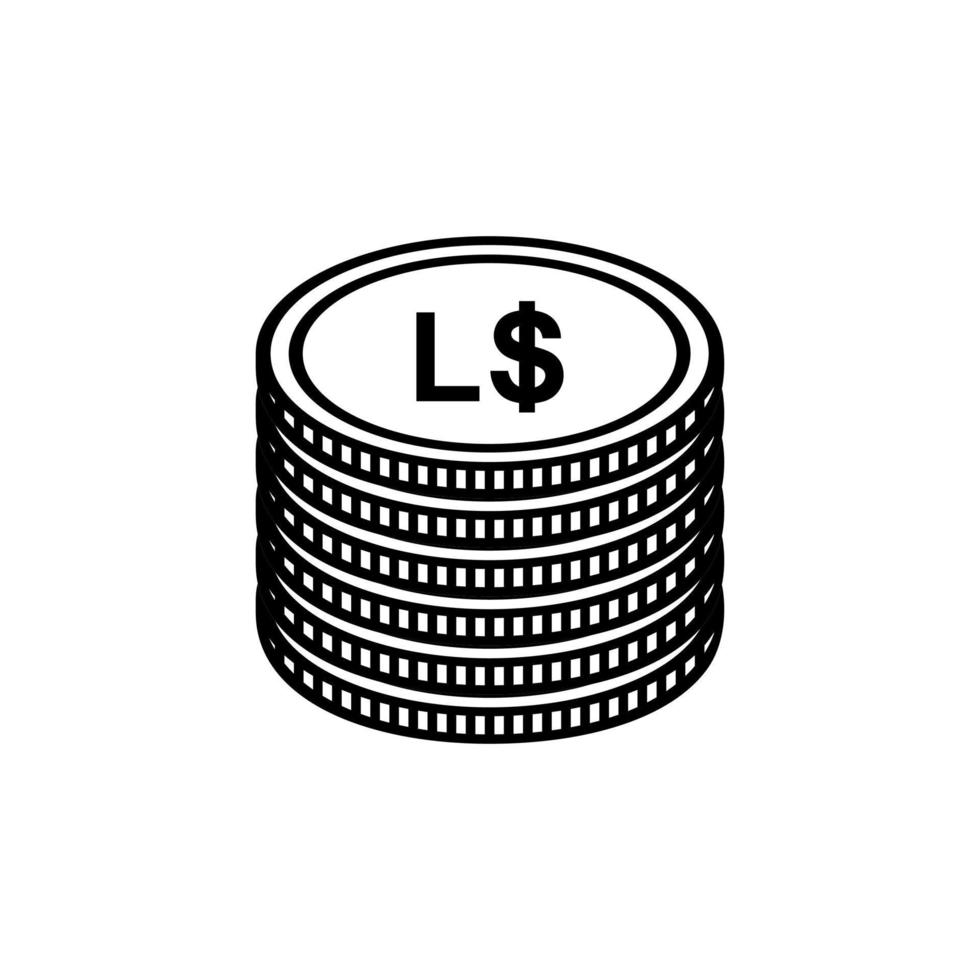 Liberia Währung Symbol, Liberianer Dollar Symbol, lrd unterzeichnen. Vektor Illustration