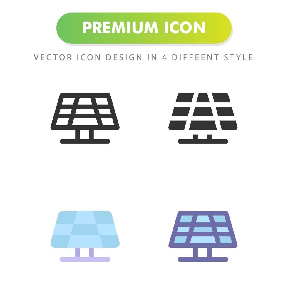 solpanel ikon isolerad på vit bakgrund. för din webbdesign, logotyp, app, ui. vektorgrafikillustration och redigerbar stroke. eps 10. vektor