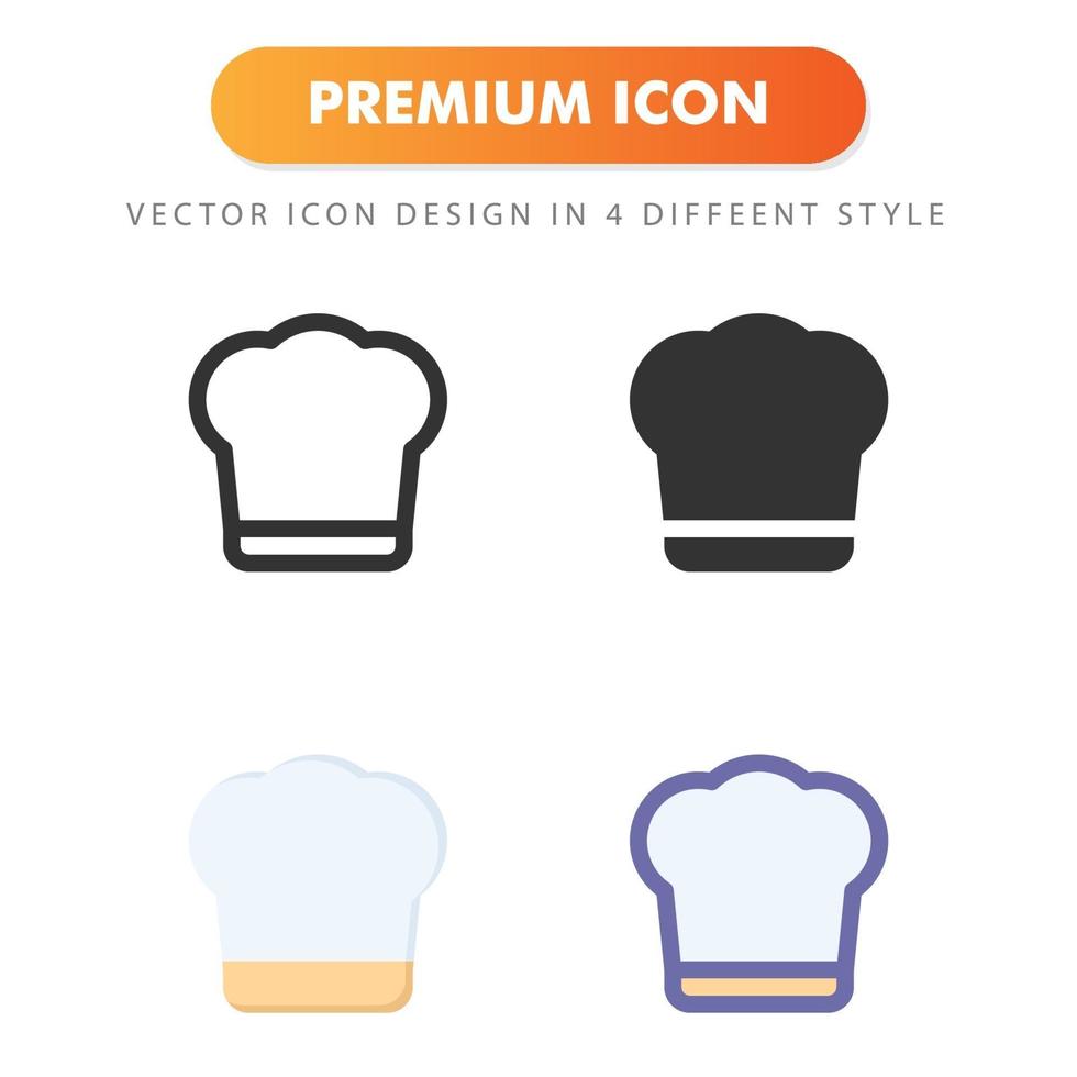 kock hatt ikon isolerad på vit bakgrund. för din webbdesign, logotyp, app, ui. vektorgrafikillustration och redigerbar stroke. eps 10. vektor