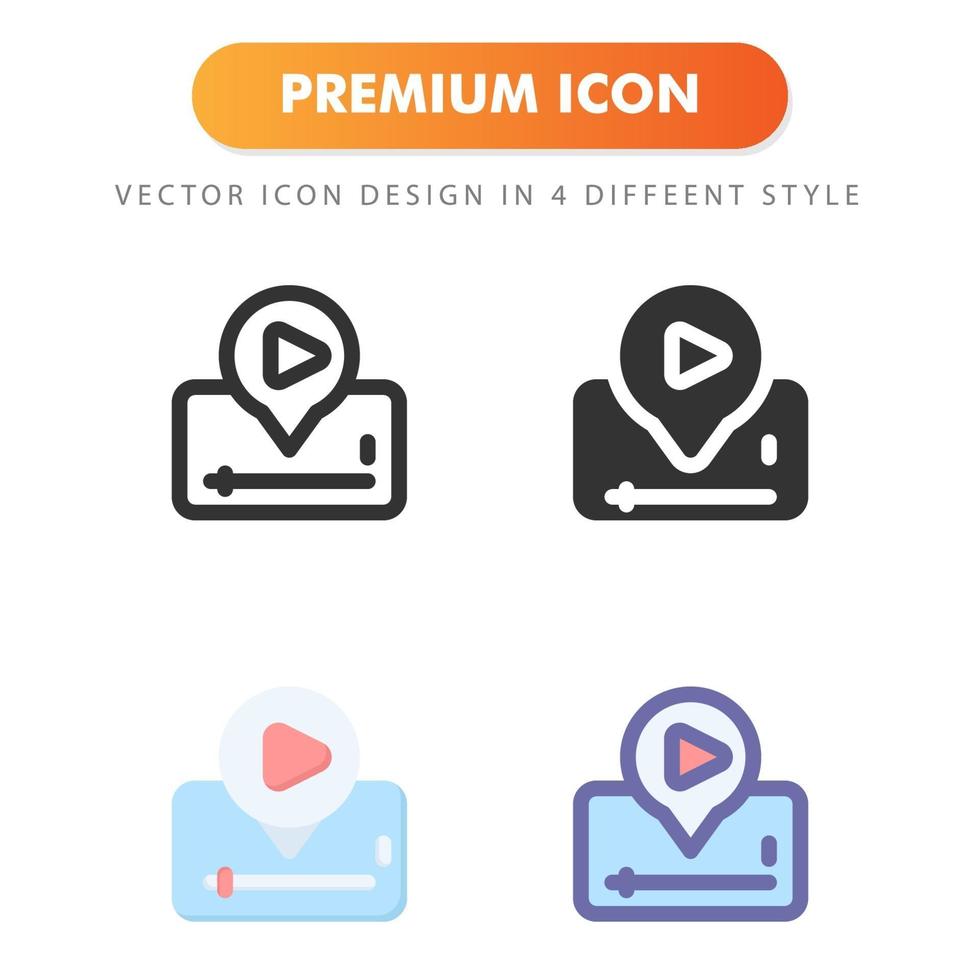 video streaming ikon isolerad på vit bakgrund. för din webbdesign, logotyp, app, ui. vektorgrafikillustration och redigerbar stroke. eps 10. vektor