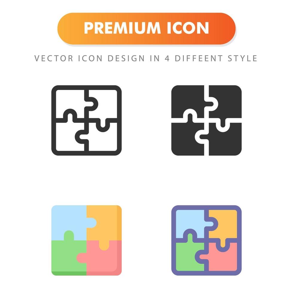 Puzzlesymbol lokalisiert auf weißem Hintergrund. für Ihr Website-Design, Logo, App, UI. Vektorgrafiken Illustration und bearbeitbarer Strich. eps 10. vektor