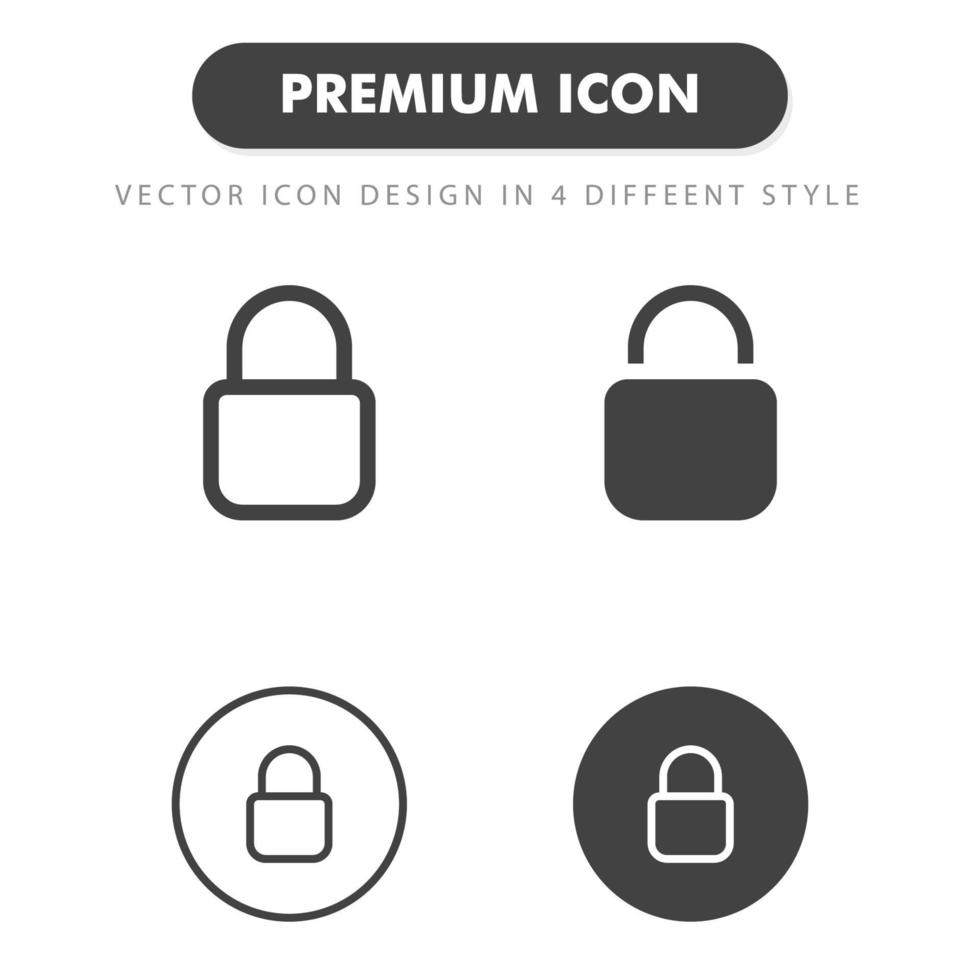 hänglås ikon isolerad på vit bakgrund. för din webbdesign, logotyp, app, ui. vektorgrafikillustration och redigerbar stroke. eps 10. vektor