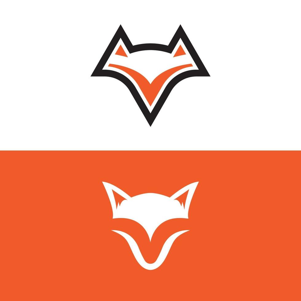 Fuchs Kopf Logo Design vektor