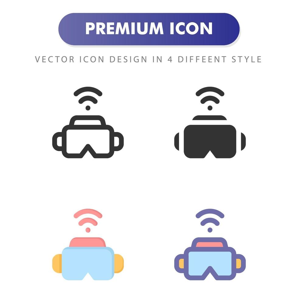 virtuell verklighetsikon isolerad på vit bakgrund. för din webbdesign, logotyp, app, ui. vektorgrafikillustration och redigerbar stroke. eps 10. vektor