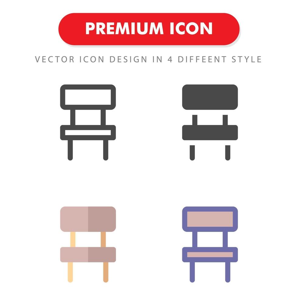 Stuhlikonenpaket lokalisiert auf weißem Hintergrund. für Ihr Website-Design, Logo, App, UI. Vektorgrafiken Illustration und bearbeitbarer Strich. eps 10. vektor