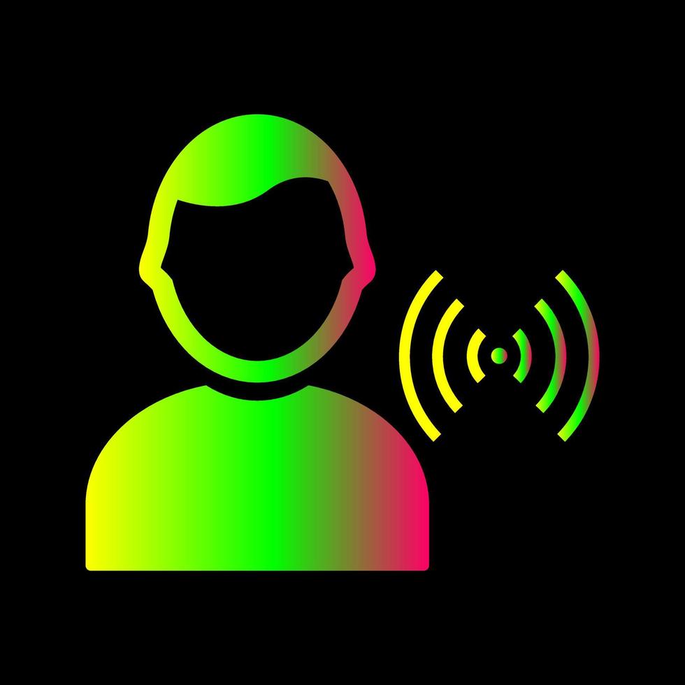 eindeutiges Signal auf Benutzervektorsymbol vektor