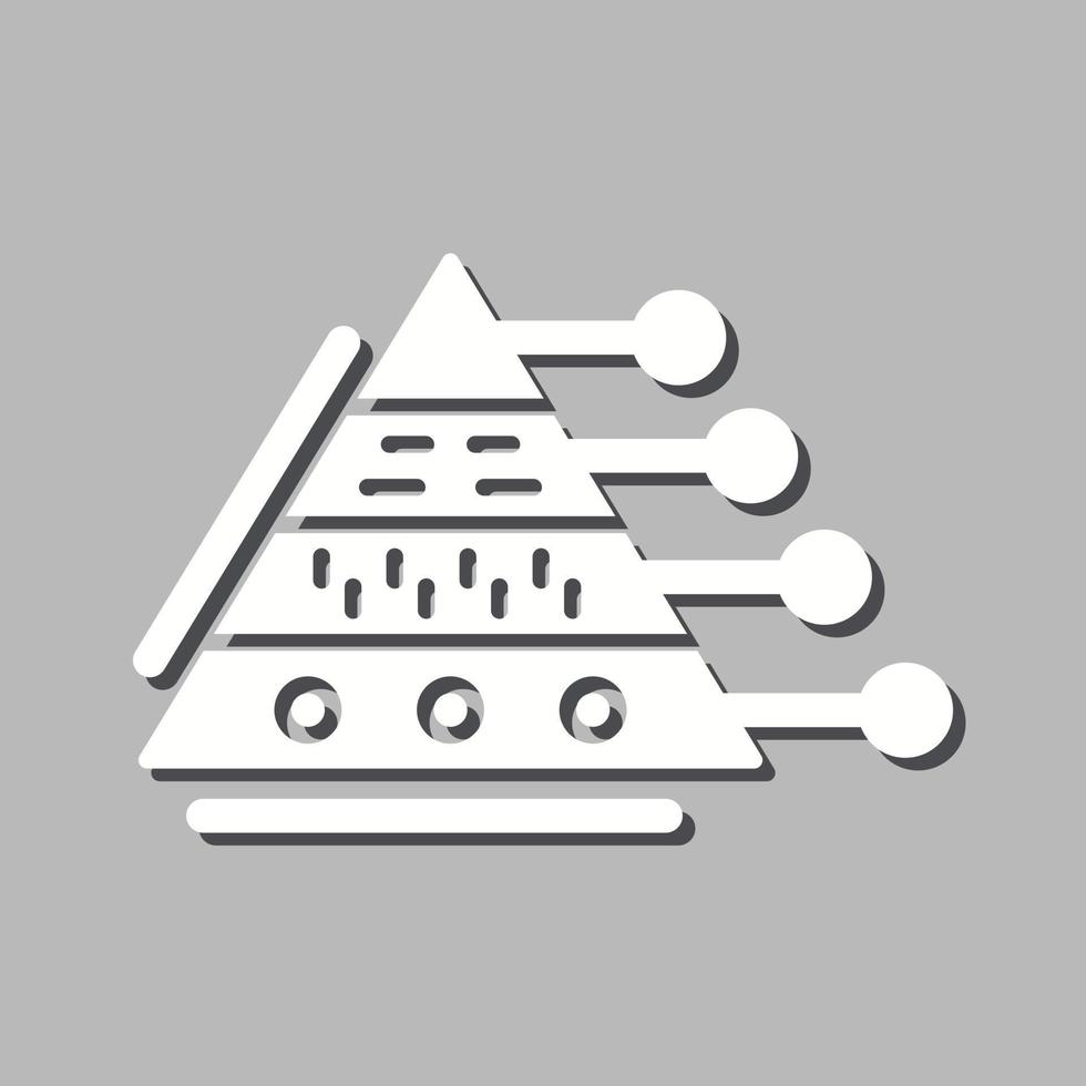 Pyramidendiagramm-Vektorsymbol vektor