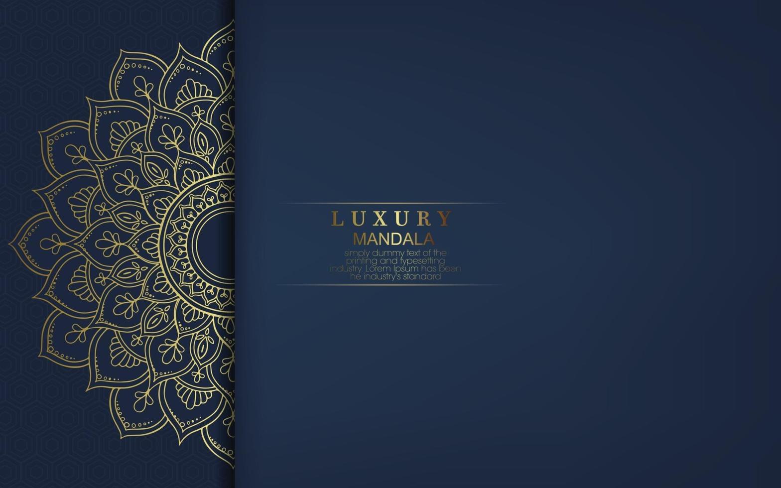 Luxus Gold Mandala verzierten Hintergrund für Hochzeitseinladung, Buchcover vektor