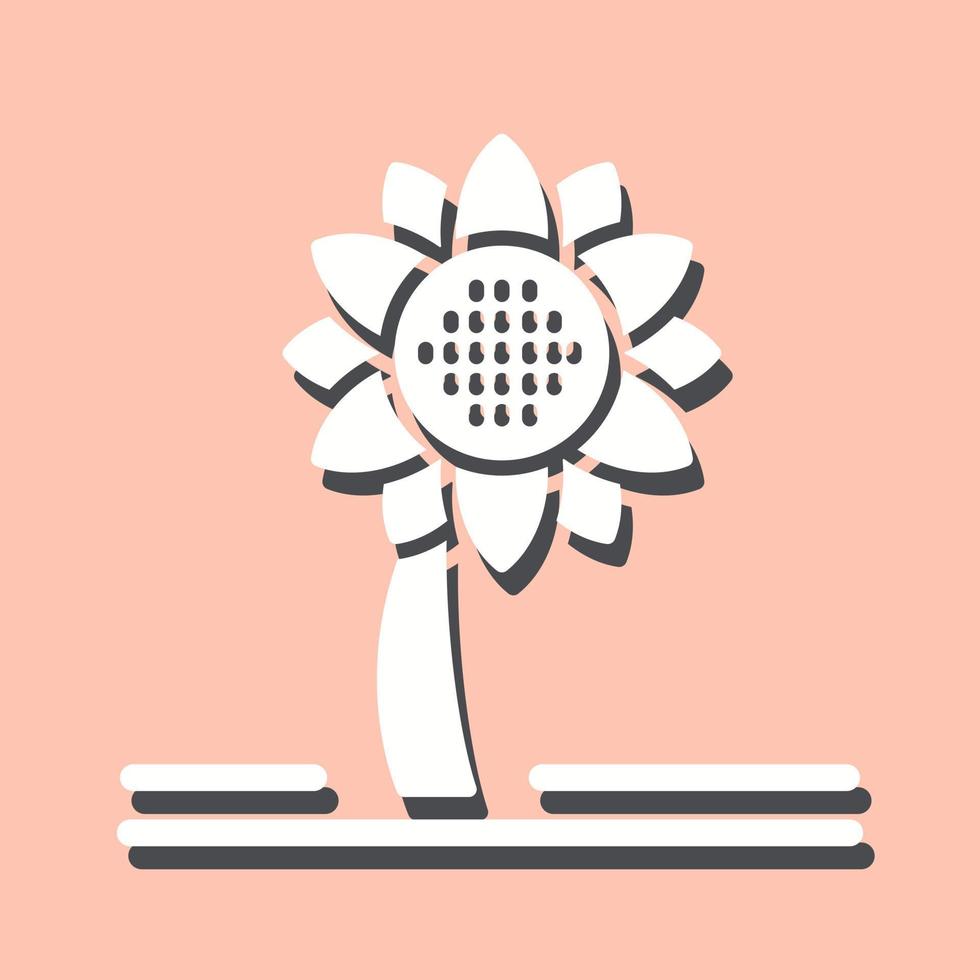 Symbol für Sonnenblumenvektor vektor