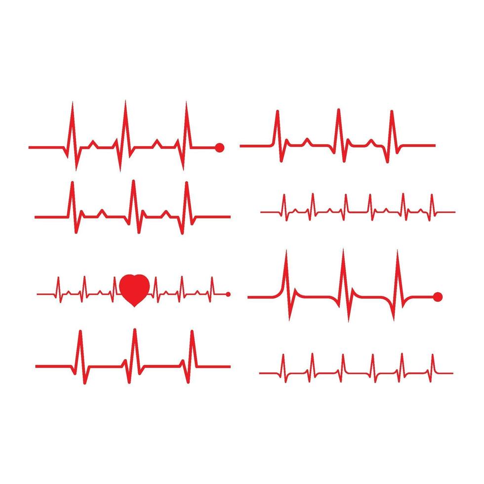 Herzschlagvektorlogo und -symbol vektor