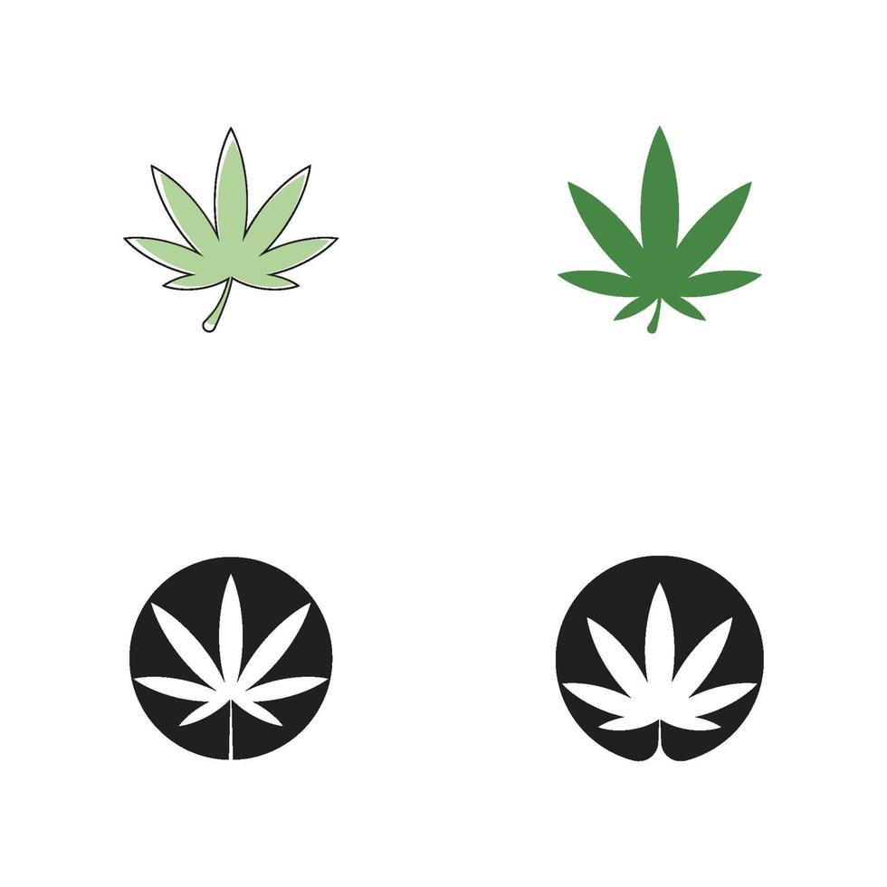cannabis logotyp och symbolvektor vektor