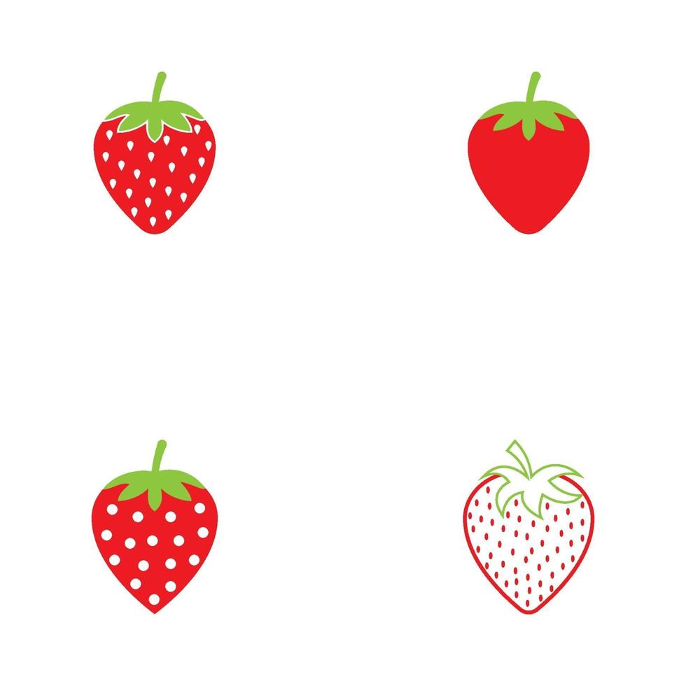 Erdbeer-Logo und Symbolvektor vektor