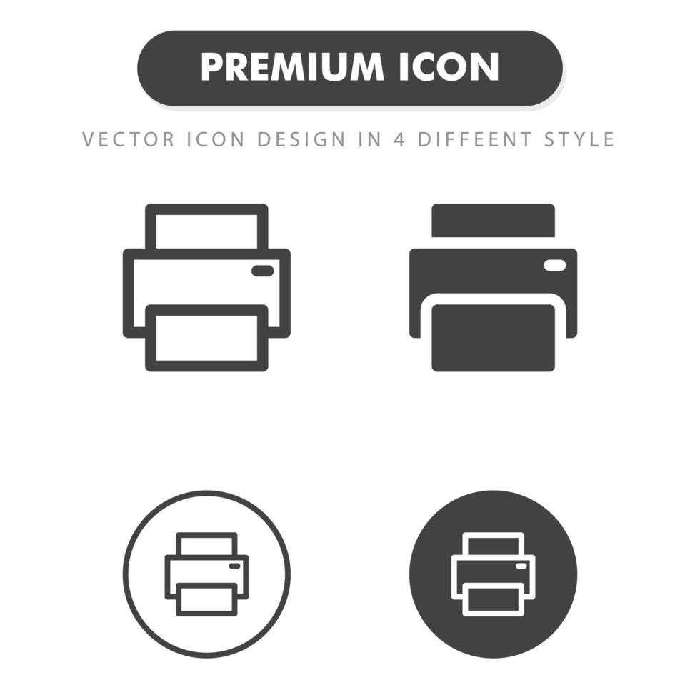 Druckersymbol isoliert auf weißem Hintergrund. für Ihr Website-Design, Logo, App, UI. Vektorgrafiken Illustration und bearbeitbarer Strich. eps 10. vektor