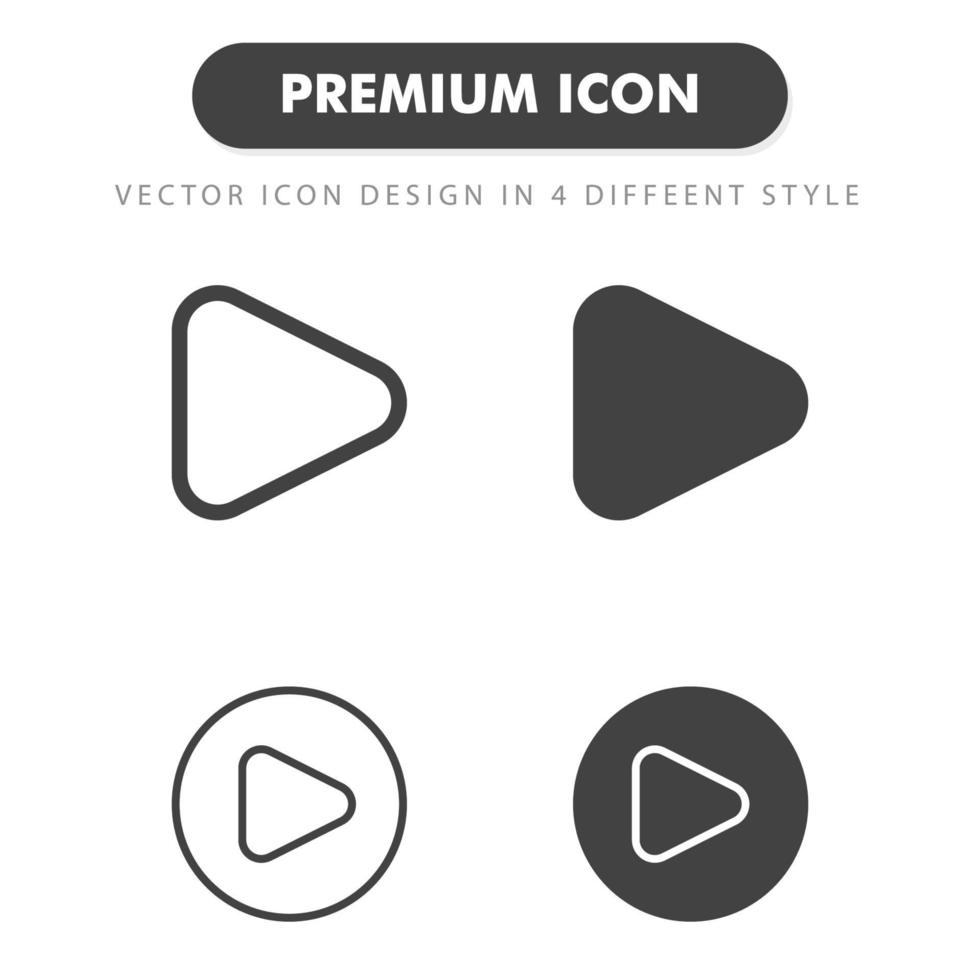 spela ikonen isolerad på vit bakgrund. för din webbdesign, logotyp, app, ui. vektorgrafikillustration och redigerbar stroke. eps 10. vektor