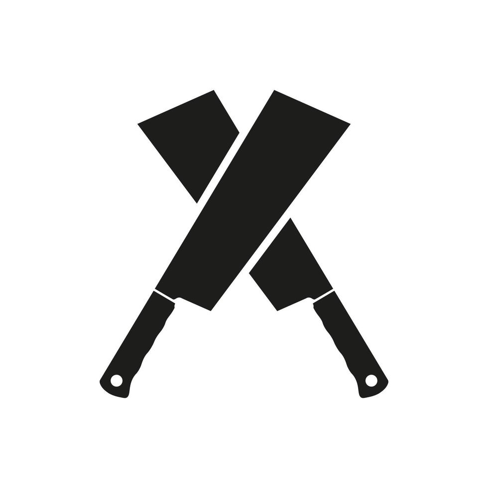 Küche Messer Symbol Vektor Satz. Koch Illustration Zeichen Sammlung. Koch Symbol oder Logo.