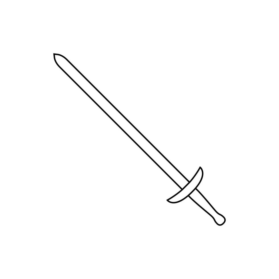 Schwert Symbol Vektor Satz. Säbel Illustration Zeichen Sammlung. Waffe Symbol. Stahl Logo.