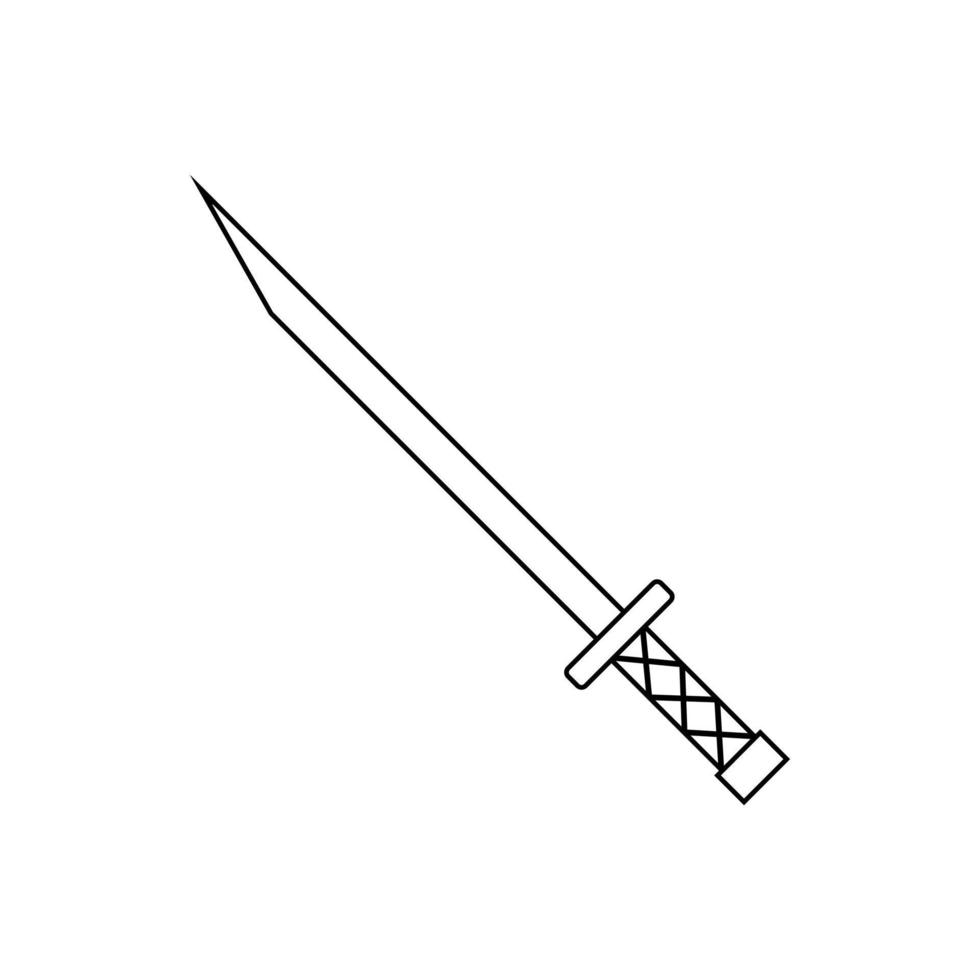 Schwert Symbol Vektor Satz. Säbel Illustration Zeichen Sammlung. Waffe Symbol. Stahl Logo.