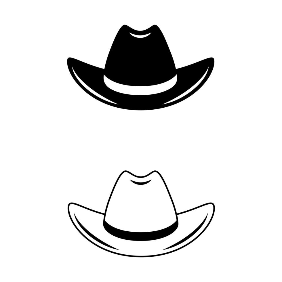 Cowboy-Hut-Icon-Vektor-Set. west illustration zeichensammlung. Texas-Symbol oder Logo. vektor