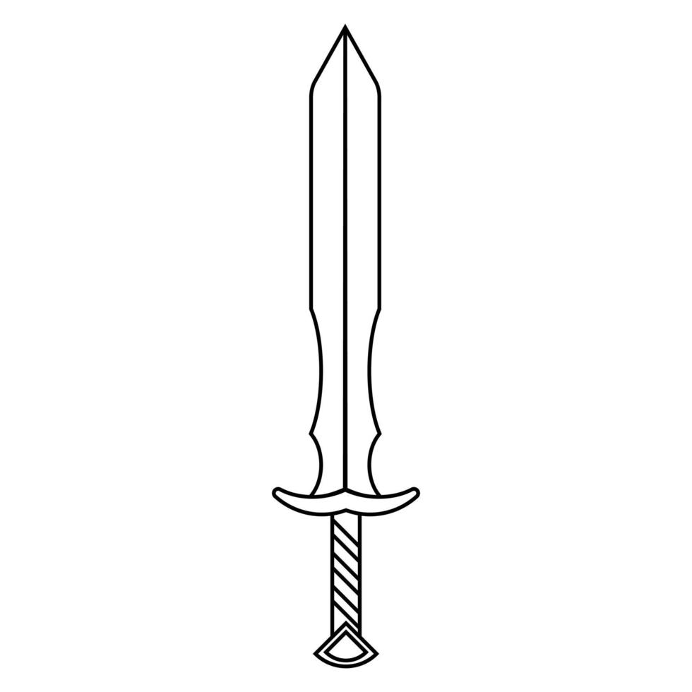 svärd ikon vektor uppsättning. sabel illustration tecken samling. vapen symbol. stål logotyp.