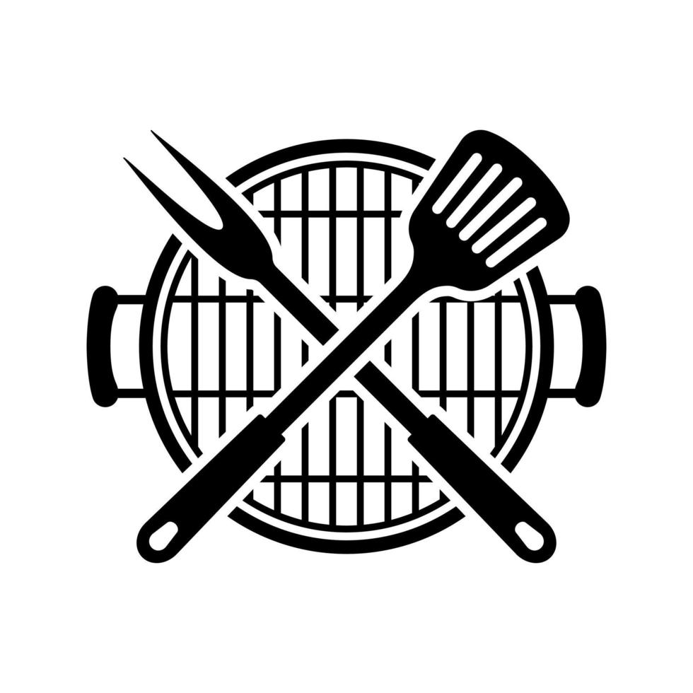 Grill Vektor Symbol Satz. Picknick Illustration Zeichen Sammlung. Steak Symbol oder Logo.