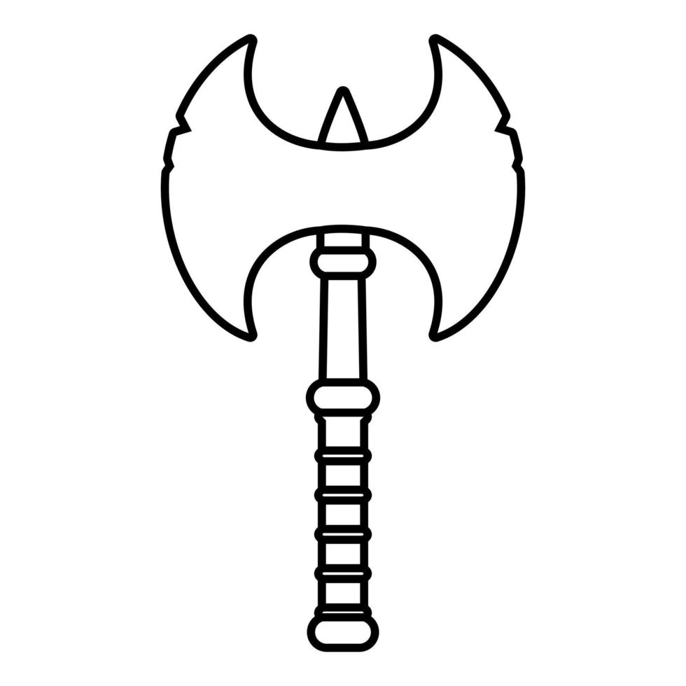 Axt Vektor Symbol. Poleaxe Illustration unterzeichnen. Waffe Symbol oder Logo.