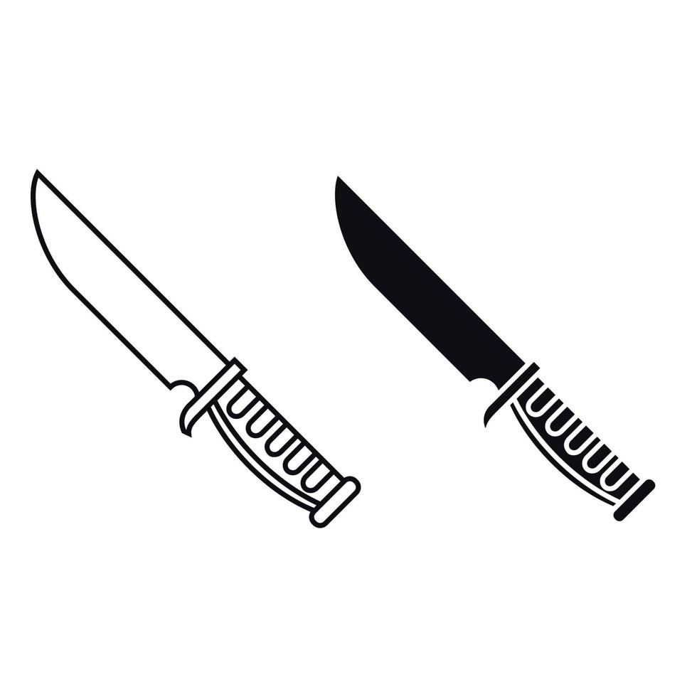 Küche Messer Symbol Vektor Satz. Koch Illustration Zeichen Sammlung. Koch Symbol oder Logo.