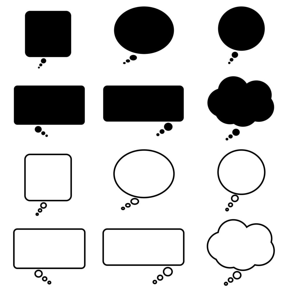 Rede Blase Symbol Vektor Satz. Plaudern Illustration Zeichen Sammlung. Botschaft Symbol oder Logo.