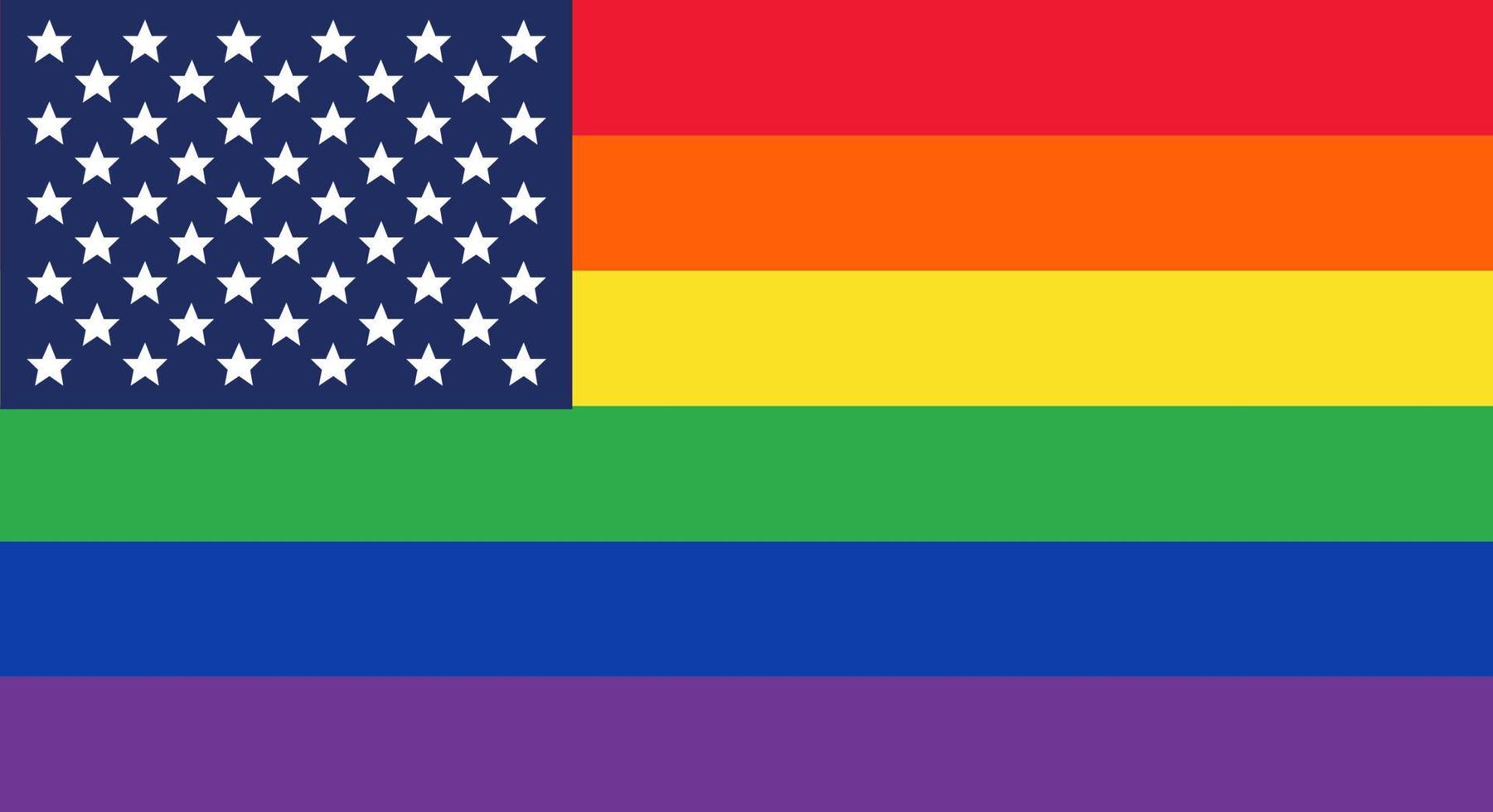 HBTQ flagga vektor illustration. regnbåge stolthet flagga symbol av de Gay och lesbisk rörelse