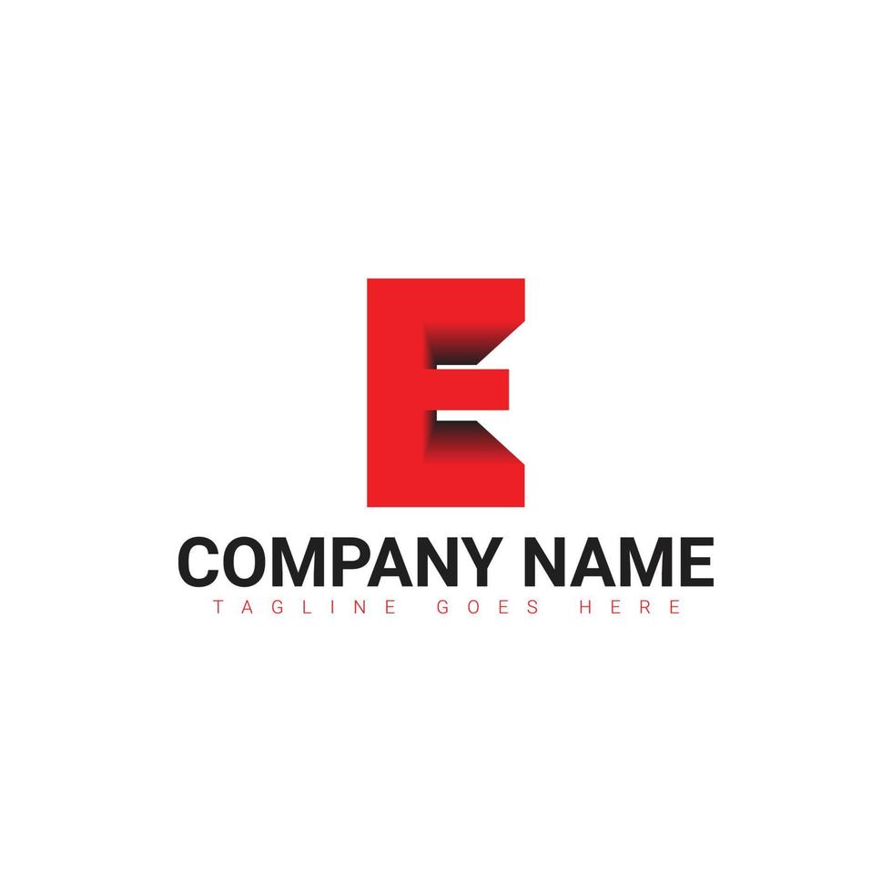 e Logo, e Brief Logo Design, e Brief Initiale Logo vektor