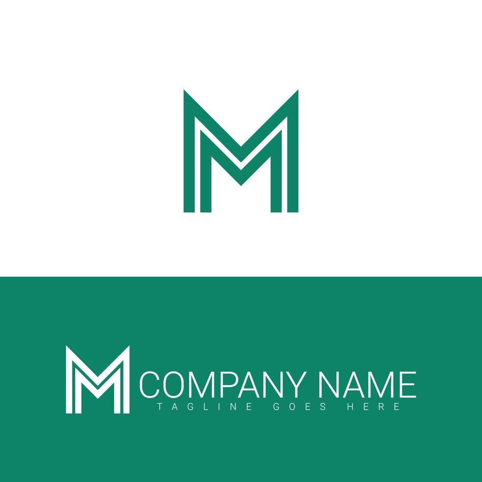 m Logo, m Brief Logo Design, m Initiale Logo vektor