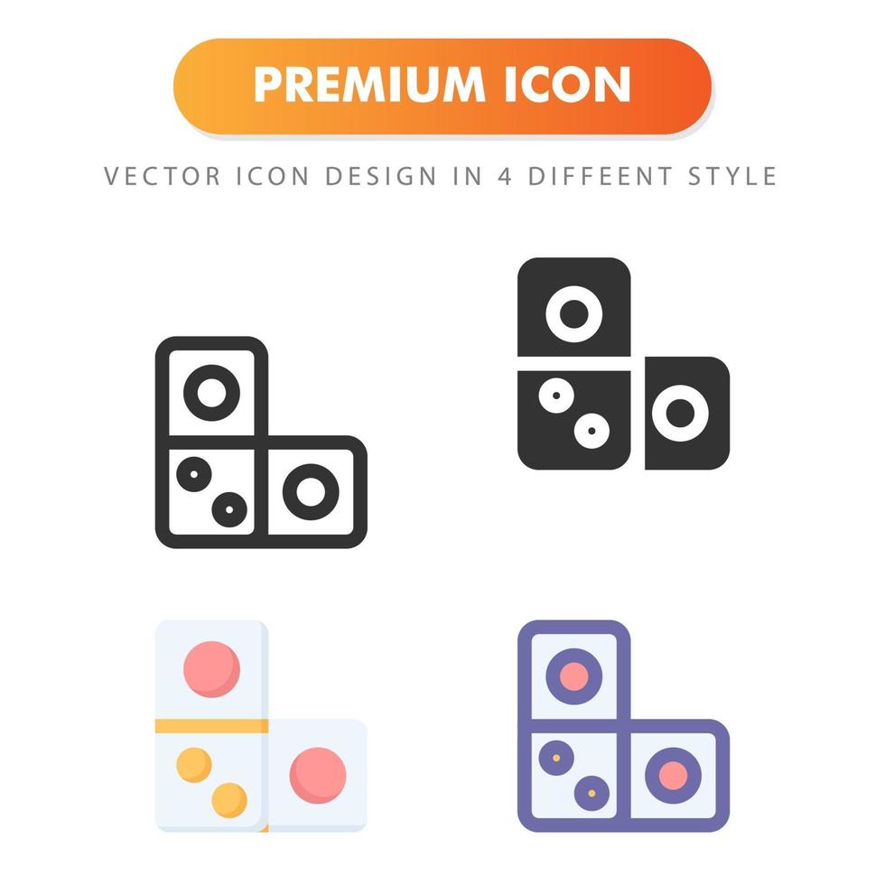 domino ikon isolerad på vit bakgrund. för din webbdesign, logotyp, app, ui. vektorgrafikillustration och redigerbar stroke. eps 10. vektor