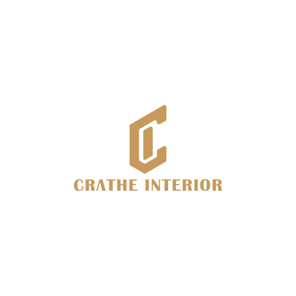 abstrakt Initiale Brief ci oder ic Logo auf Gold Farbe isoliert auf Weiß Hintergrund angewendet zum Innere Design Logo ebenfalls geeignet zum das Marken oder Unternehmen haben Initiale Name ic oder ci. vektor