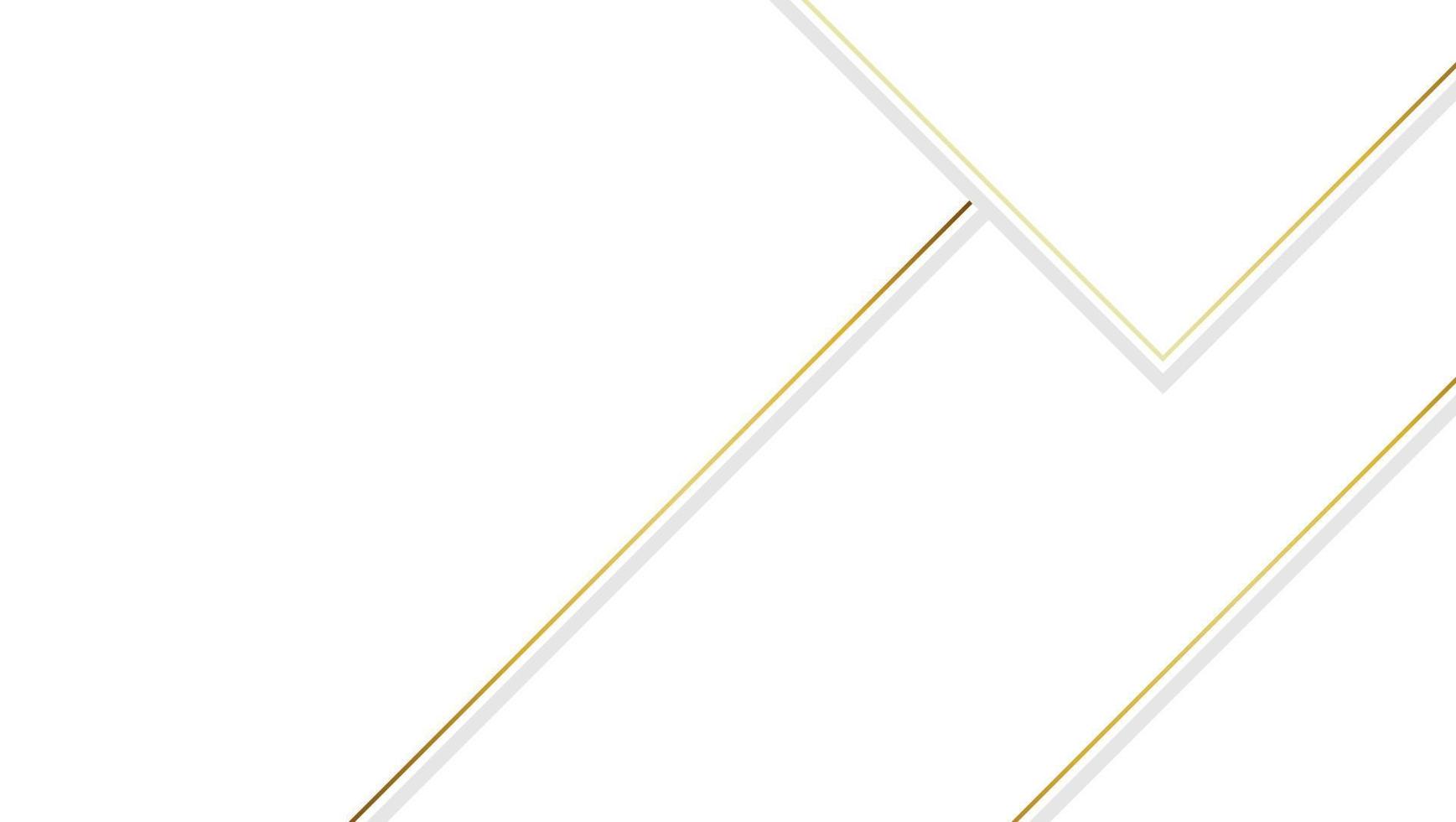 enkel vit bakgrund med guld linje vektor