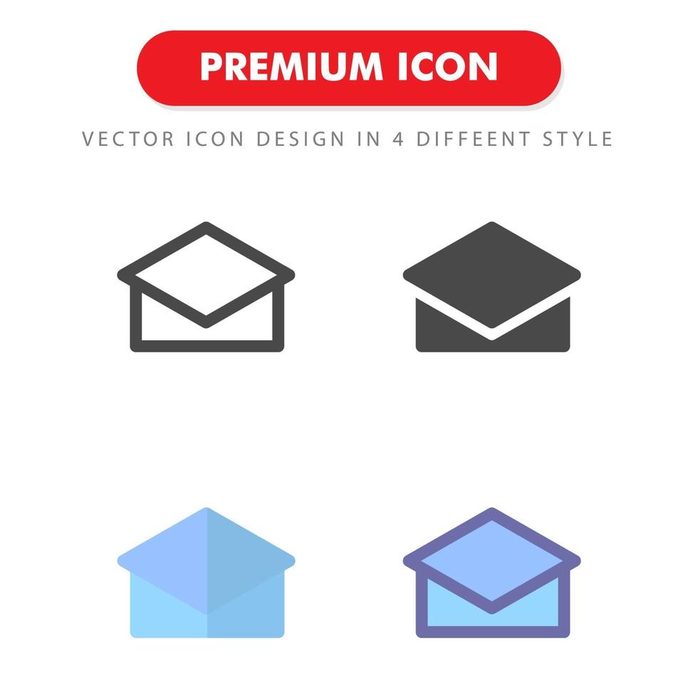 Mortarboard Icon Pack lokalisiert auf weißem Hintergrund. für Ihr Website-Design, Logo, App, UI. Vektorgrafiken Illustration und bearbeitbarer Strich. eps 10. vektor