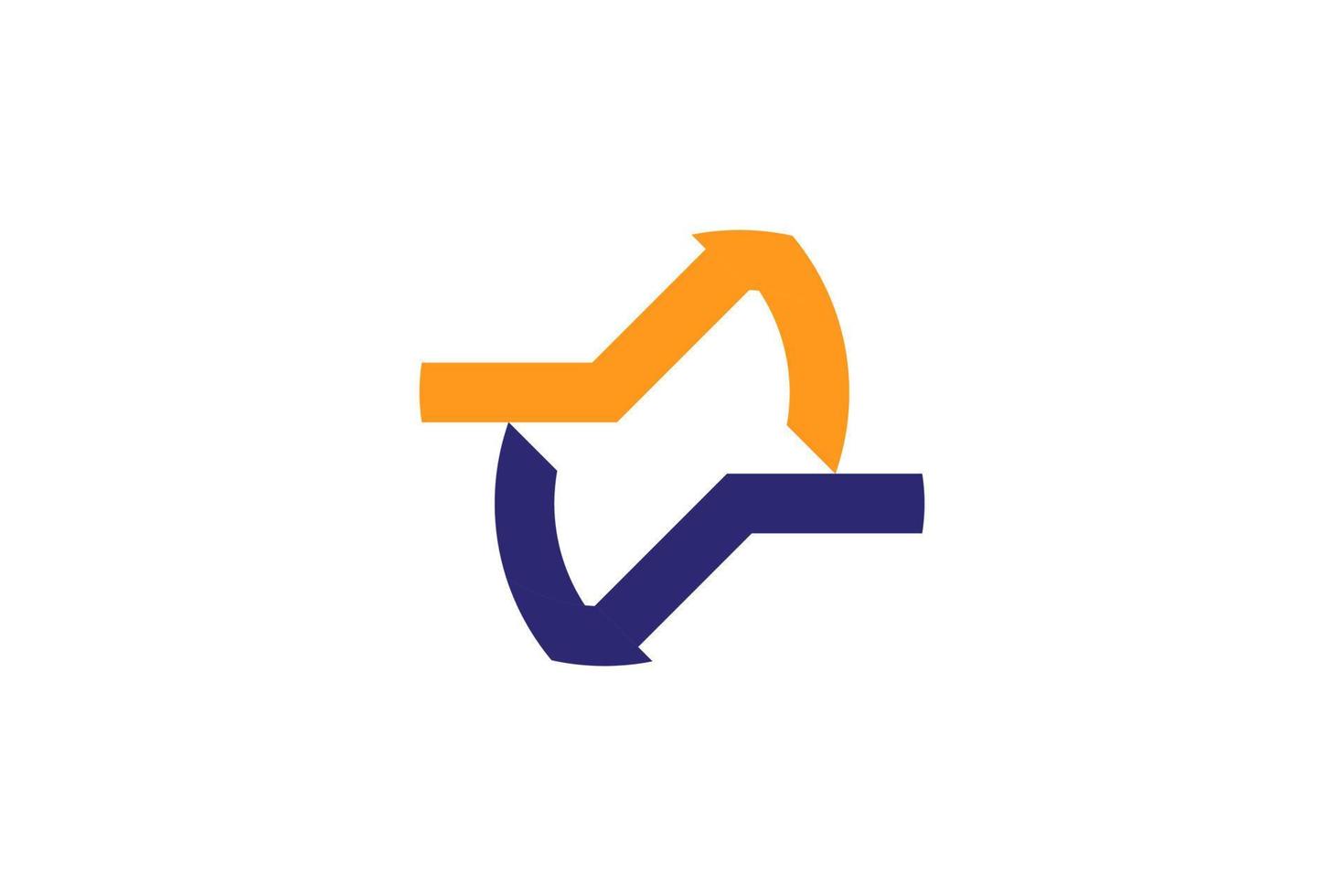 einfach und abstrakt Brief n Logo Design mit Gelb und Blau Farbe Kombination. n Logo mit Negativ Raum Stil, geeignet zum Geschäft und Technologie Unternehmen Logo vektor