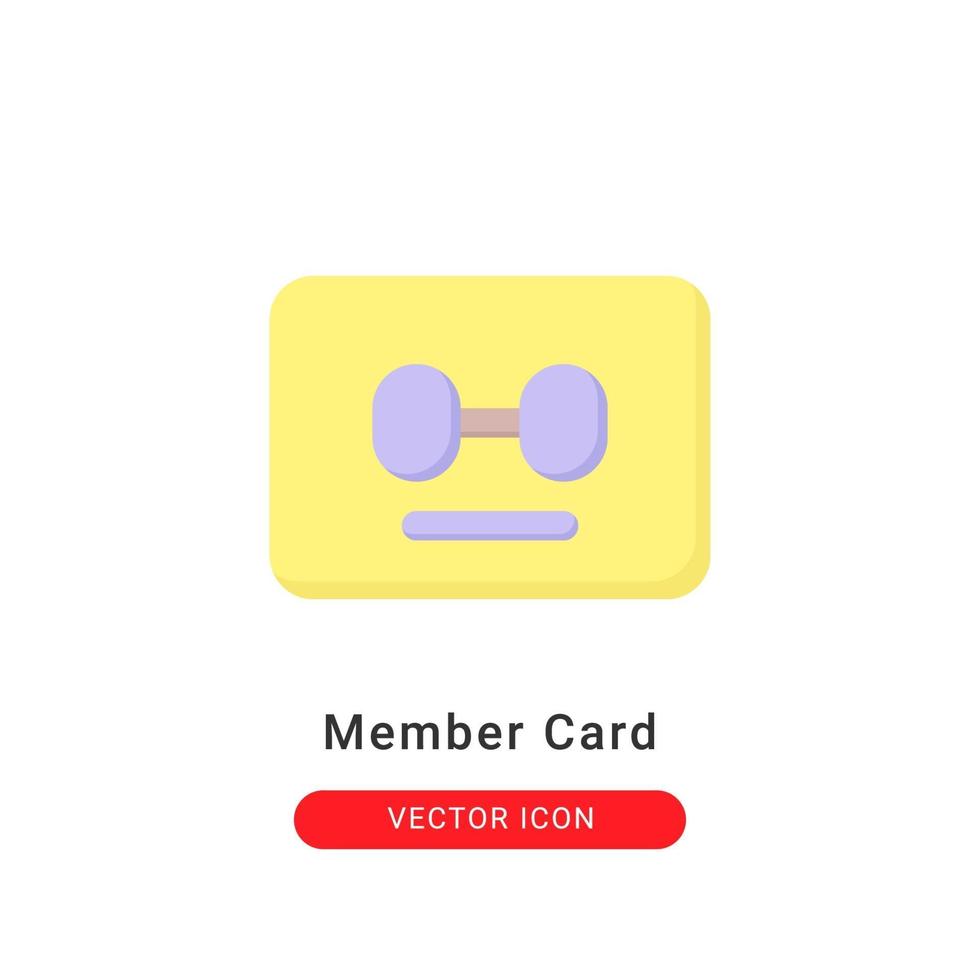 medlemskort ikon vektorillustration. medlemskortikonen platt design. vektor