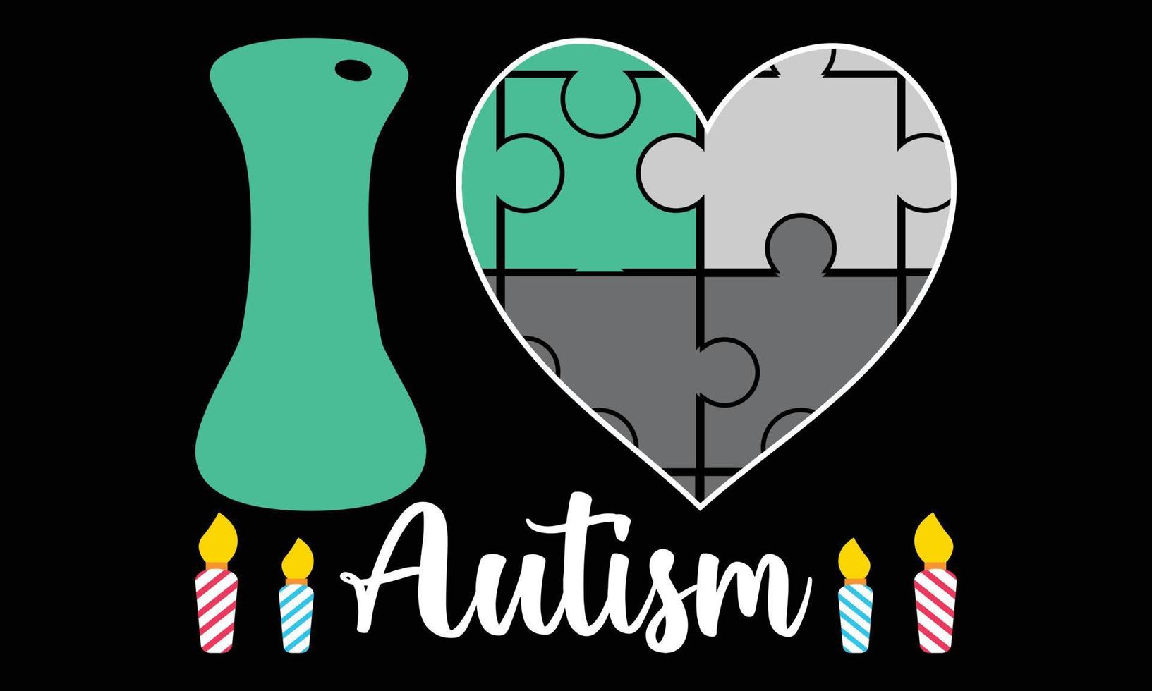 jag kärlek autism dag t-shirt design, Lycklig autism medvetenhet dag t-shirt design. autism medvetenhet dag motiverande typografi t-shirt kreativ ungar. vektor