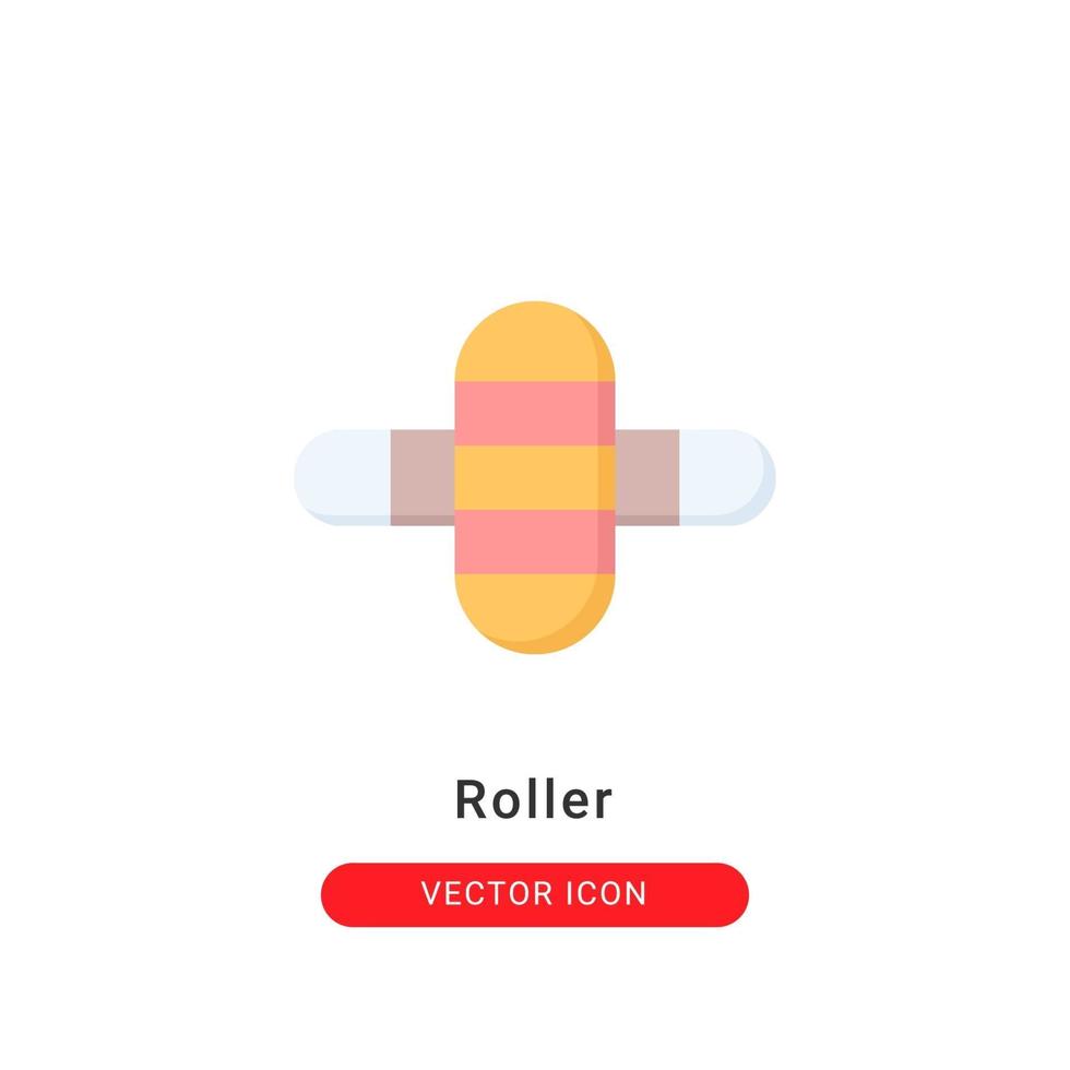 roller fitness ikon vektorillustration. roller fitness ikon platt design. vektor