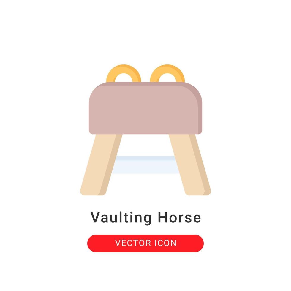 välvande häst ikon vektorillustration. välvande häst ikon platt design. vektor