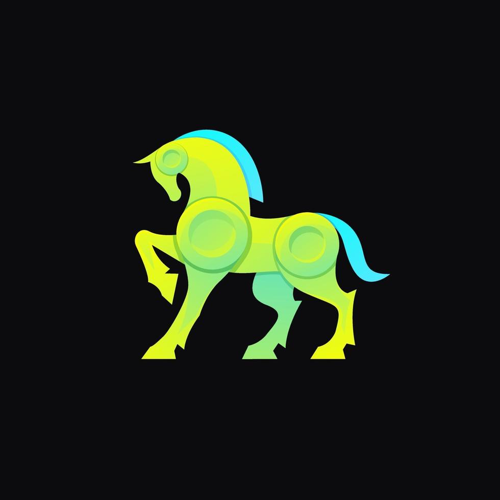 häst färgglada logo design vektor