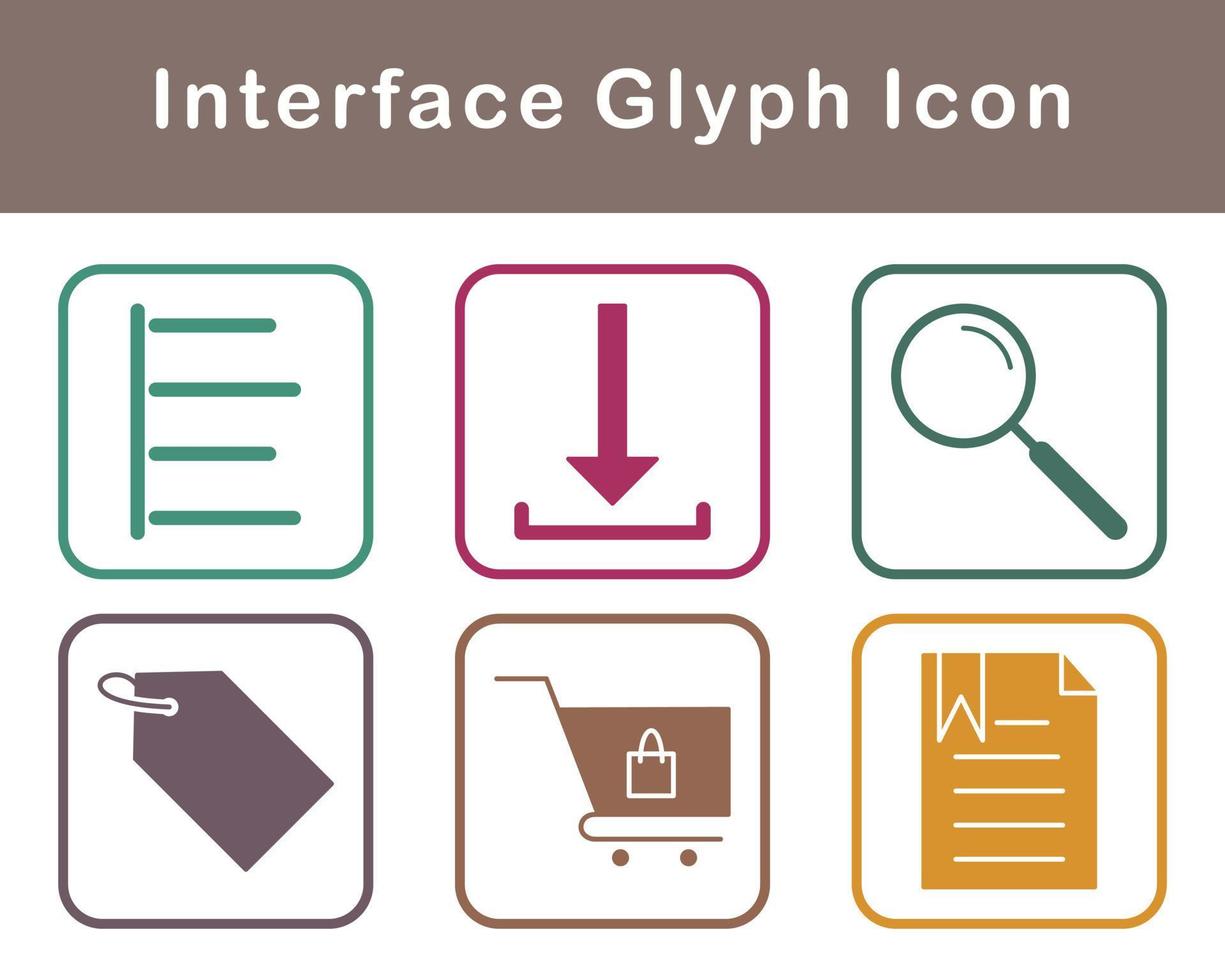 gränssnitt vektor ikon uppsättning